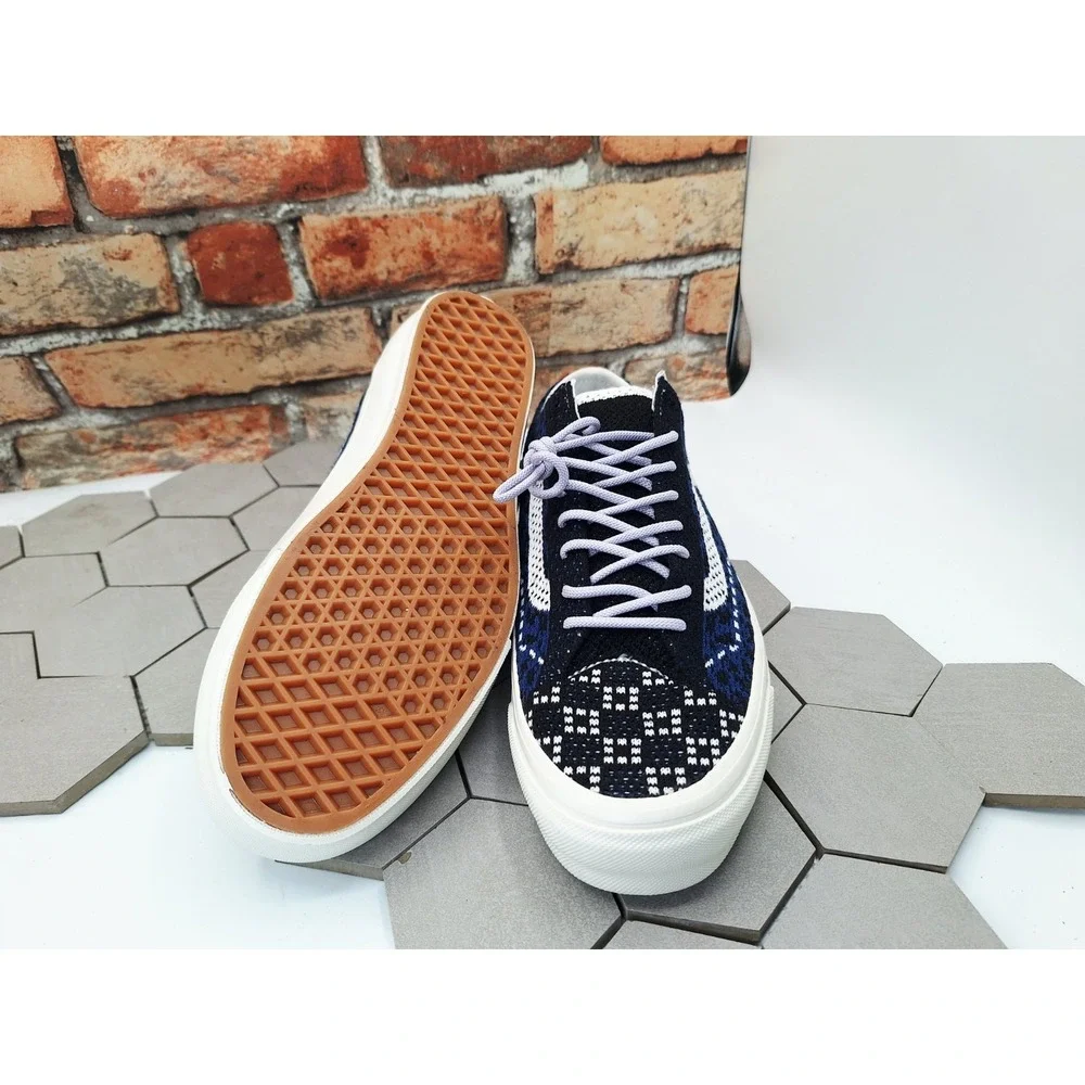 Vans Vault LX Old Skool 36 EK Cheetah Navy Blue Black Knit Men Sz 9.5 Premium